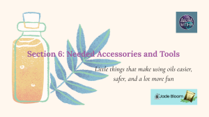 Needed Accessories and Tools